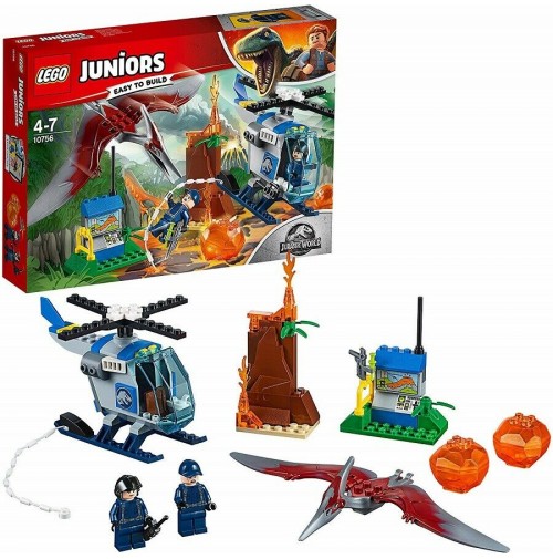 Lego Juniors 10756 Jurassic World Fuga dallo Pteranodonte Dinosauro 84 pz